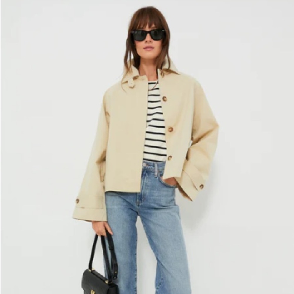 Tuckernuck Khaki Drew Short Trench Coat